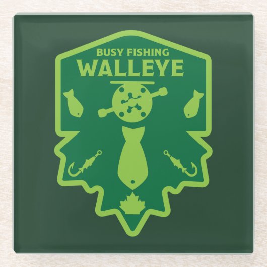 Walleye Fishing Canada Glasuntersetzer (Vorderseite)