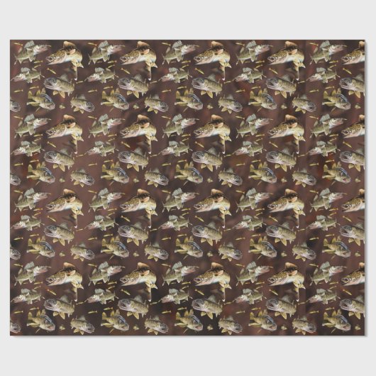 Walleye Fishing Geschenkpapier (Flach)