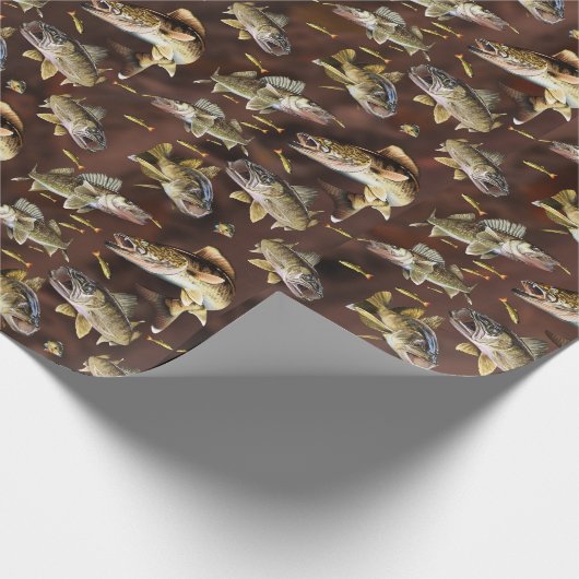 Walleye Fishing Geschenkpapier (Ecke)