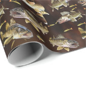 Walleye Fishing Geschenkpapier (Rolleneckpunkt)