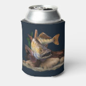 Walleye Fishing Illustration, Walleye Fisherman Dosenkühler (Kanne Rückseite)