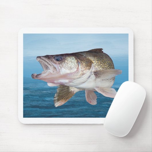 Walleye Fishing Mousepad (Mit Mouse)