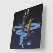 Walleye Fishing Outdoor Fisherman's Sporting Gift Quadratische Wanduhr (Winkel)