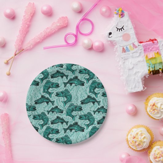 Walleye Fishing Pappteller (Party)