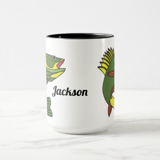 Walleye Fishing Personalisiert Tasse (Zentrum)