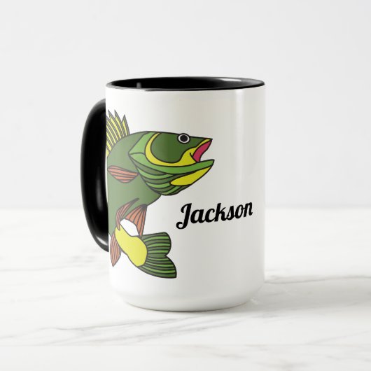 Walleye Fishing Personalisiert Tasse (Vorderseite Links)