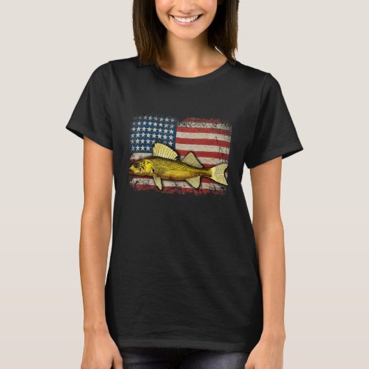 Walleye Fishing Usa T-Shirt (Vorderseite)