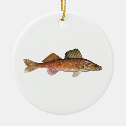Walleye Keramik Ornament (Vorne)