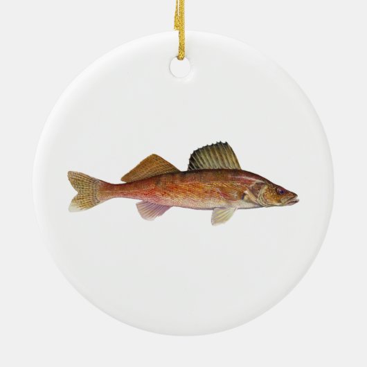 Walleye Keramik Ornament (Hinten)