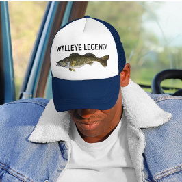 Walleye Legend Funny Fishing Fisherman Angler Gesc Truckerkappe