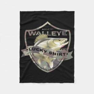 Walleye Lucky Shirt Funny Zubehör zu Walleye F Fleecedecke