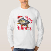 Walleye "Merry Fishmas" Ugly Christmas T-Shirt (Vorderseite)