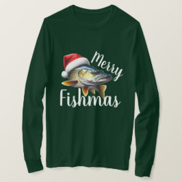 Walleye "Merry Fishmas" Ugly Christmas T-Shirt