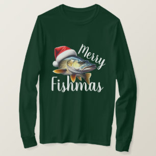 Walleye "Merry Fishmas" Ugly Christmas T-Shirt