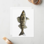Walleye Mitteilungskarte (Vorderseite/Rückseite Beispiel)