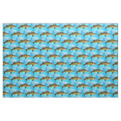 Walleye Muster auf blauer Fabric Stoff (Fat Quarter (45,7 x 55,9 cm))