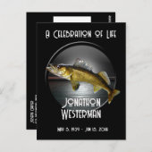 Walleye Pike Angelfeier des Lebens Postkarte (Vorne/Hinten)