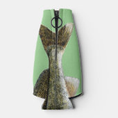 Walleye Pike Fisch und Name Flaschenkühler (Rückseite)