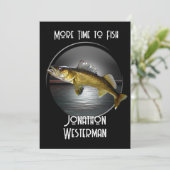 Walleye Pike Fischerei Ruhestand Einladung (Stehend Vorderseite)