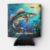 Walleye Pike im Lake Modern Dosenkühler (Vorderseite)