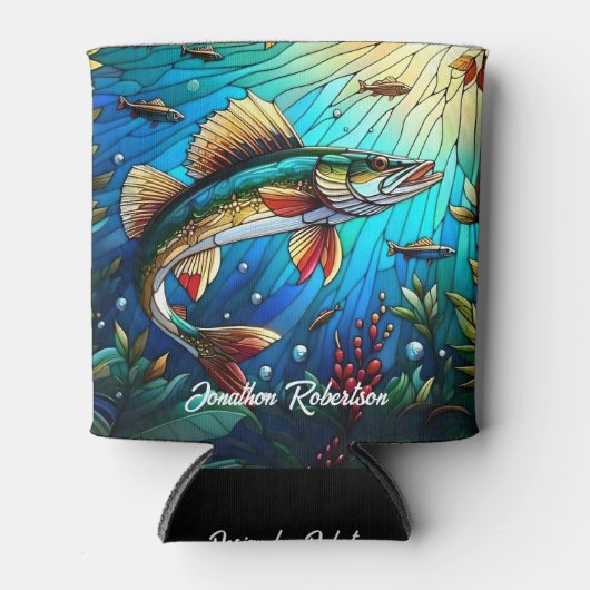 Walleye Pike im Lake Modern Dosenkühler (Vorderseite)