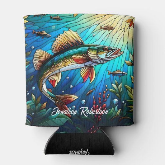 Walleye Pike im Lake Modern Dosenkühler (Rückseite)