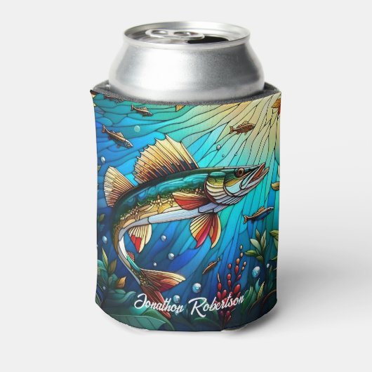 Walleye Pike im Lake Modern Dosenkühler (Kanne Rückseite)