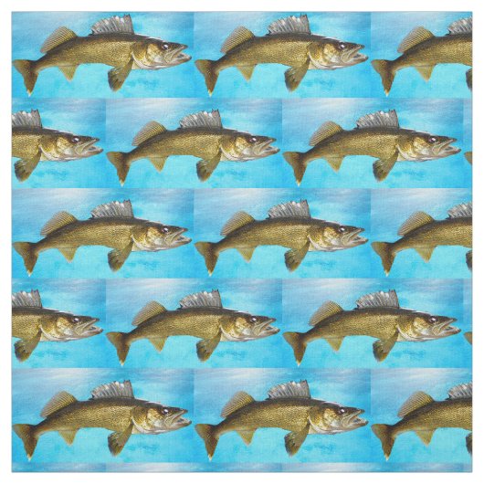 Walleye Pike mit Wasser Stoff (Muster)
