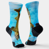Walleye Pike und Blaues Wasser Socken (Gewinkelt)