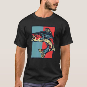 Walleye Portrait Zander Haken Köder Experte Walley T-Shirt