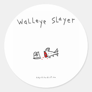Walleye Slayer Runder Aufkleber