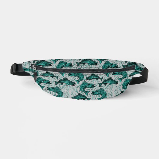 Walleye Swimming Fish Fanny Pack Bauchtasche (Vorderseite)
