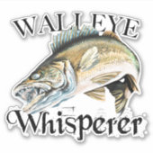 Walleye Whisperer Aufkleber (Vorderseite)