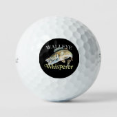 Walleye Whisperer Dark Background Golf Balls Golfball (Vorderseite)