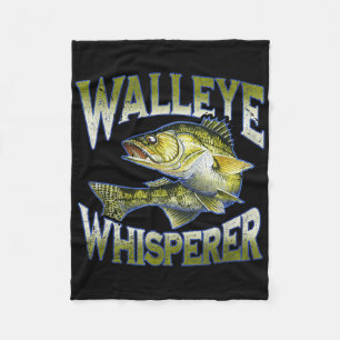Walleye Whisperer Grafik-Anglerbekleidung Geschenk Fleecedecke