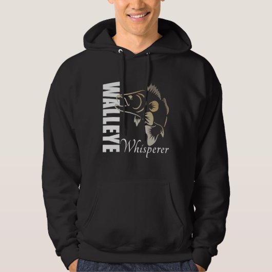 Walleye Whisperfischerei Hoodie (Vorderseite)