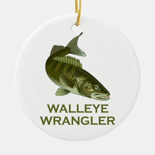 Walleye Wrangler Keramik Ornament (Vorne)