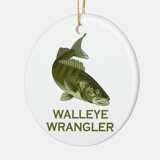 Walleye Wrangler Keramik Ornament (Links)