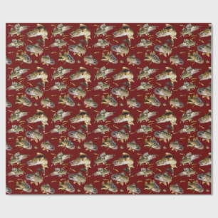Walleyes Schwimmen Geschenkpapier