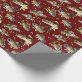 Walleyes Schwimmen Geschenkpapier (Ecke)