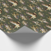 Walleyes Schwimmmuster Geschenkpapier (Ecke)