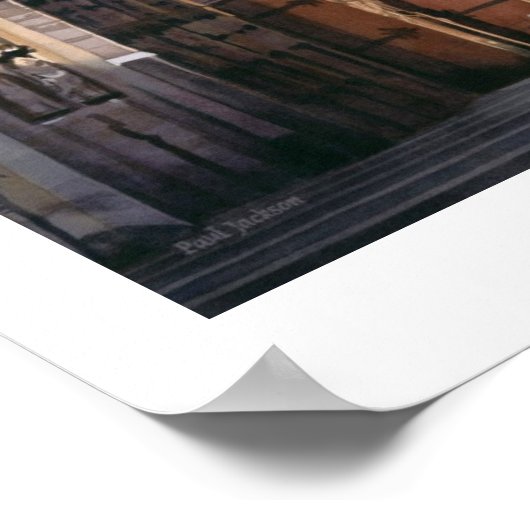 Wallfahrt Chartres Cathedral Wasserfarbe Poster (Ecke)