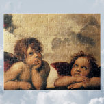 Wallfahrtskirche Madonna del Sasso Puzzle<br><div class="desc">Sistine Madonna (Detail) (c. 1512-1514). Künstler: Raphael Sanzio (1483-1520) oder einfach Raphael oder Raffaello. Sistine Madonna (Detail) ist ein Vintages religiöses Portraitbild aus der Renaissance mit zwei Engeln,  die nach oben in Richtung Wolken und Himmel schauen.</div>