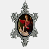 Wallfahrtskirche Madonna del Sasso Schneeflocken Zinn-Ornament (Links)