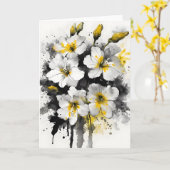 Wallflower - Aquarellblumen Karte (Gelbe Blume)