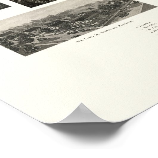 Wallingford, CT Panoramic Map - 1905 Poster (Ecke)