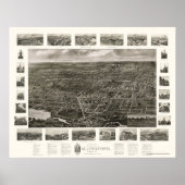 Wallingford, CT Panoramic Map - 1905 Poster (Vorne)