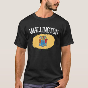 WALLINGTON NJ NEW JERSEY Flag Vintag USA Sports M T-Shirt
