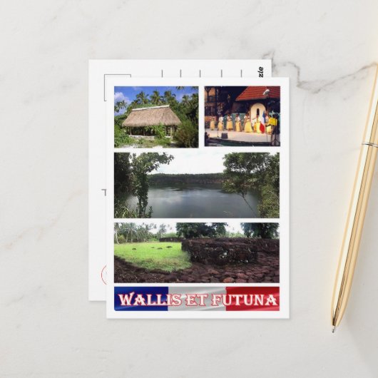 Wallis and Futuna - Mosaic - Postkarte (Vorderseite/Rückseite Beispiel)