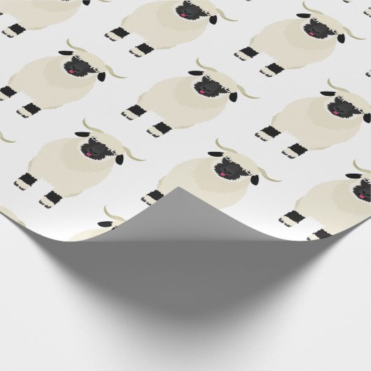 Wallis Black Nose Sheep Geschenkpapier (Ecke)